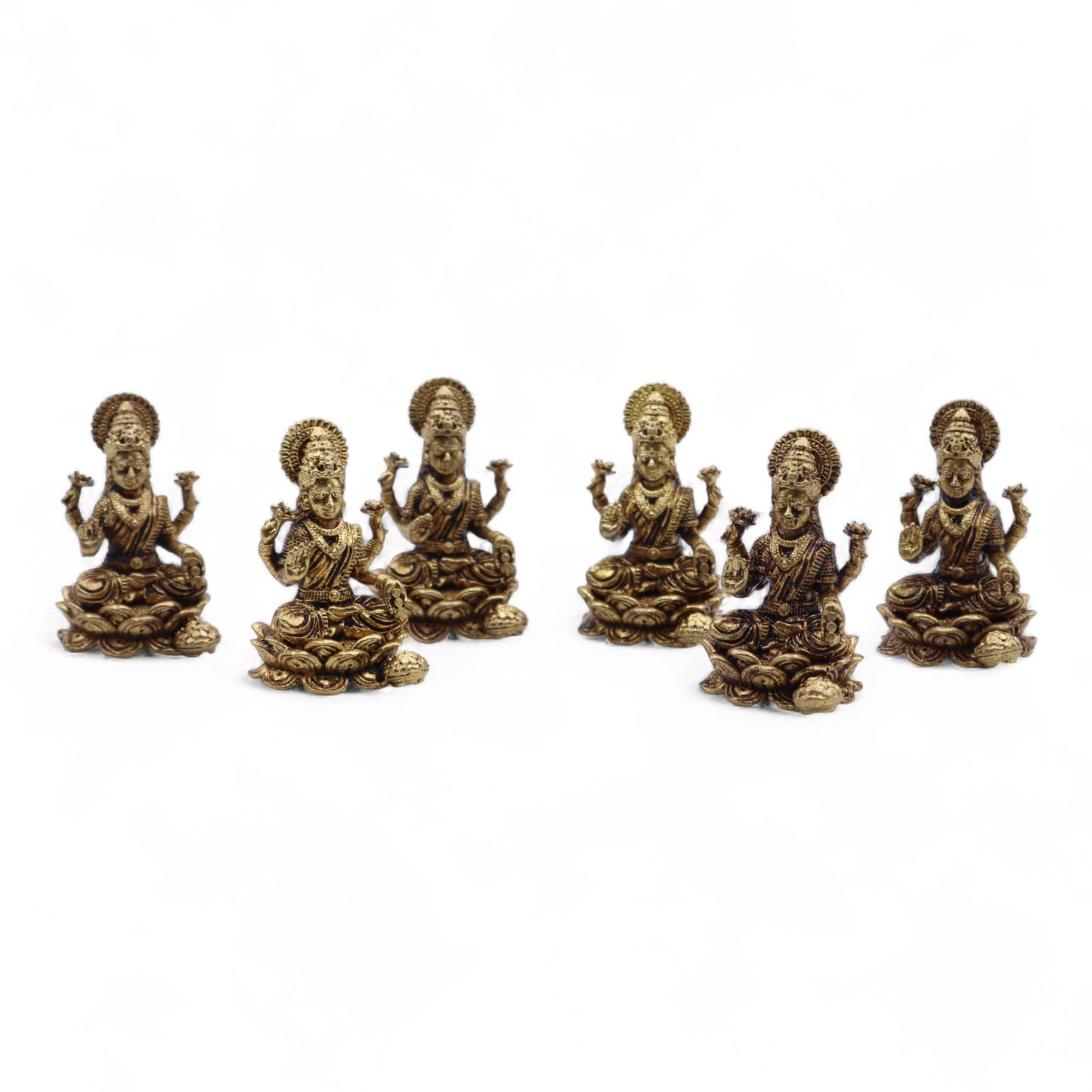 DIOSES EN MINIATURA DE LATÓN - LAXMI - 37MM