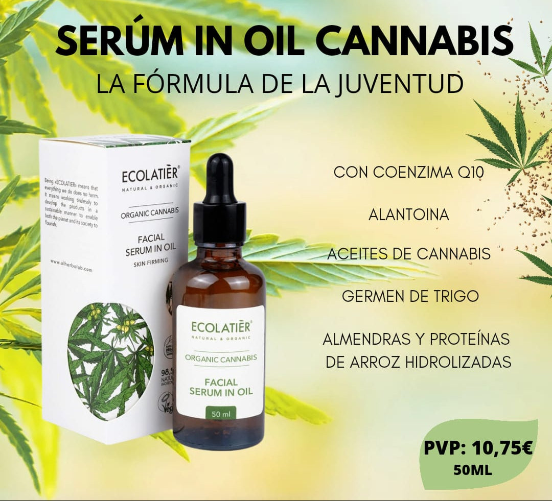 SÉRUM FACIAL EN ACEITE REAFIRMANTE DE LA PIEL A BASE DE CANNABIS ECOLÓGICO