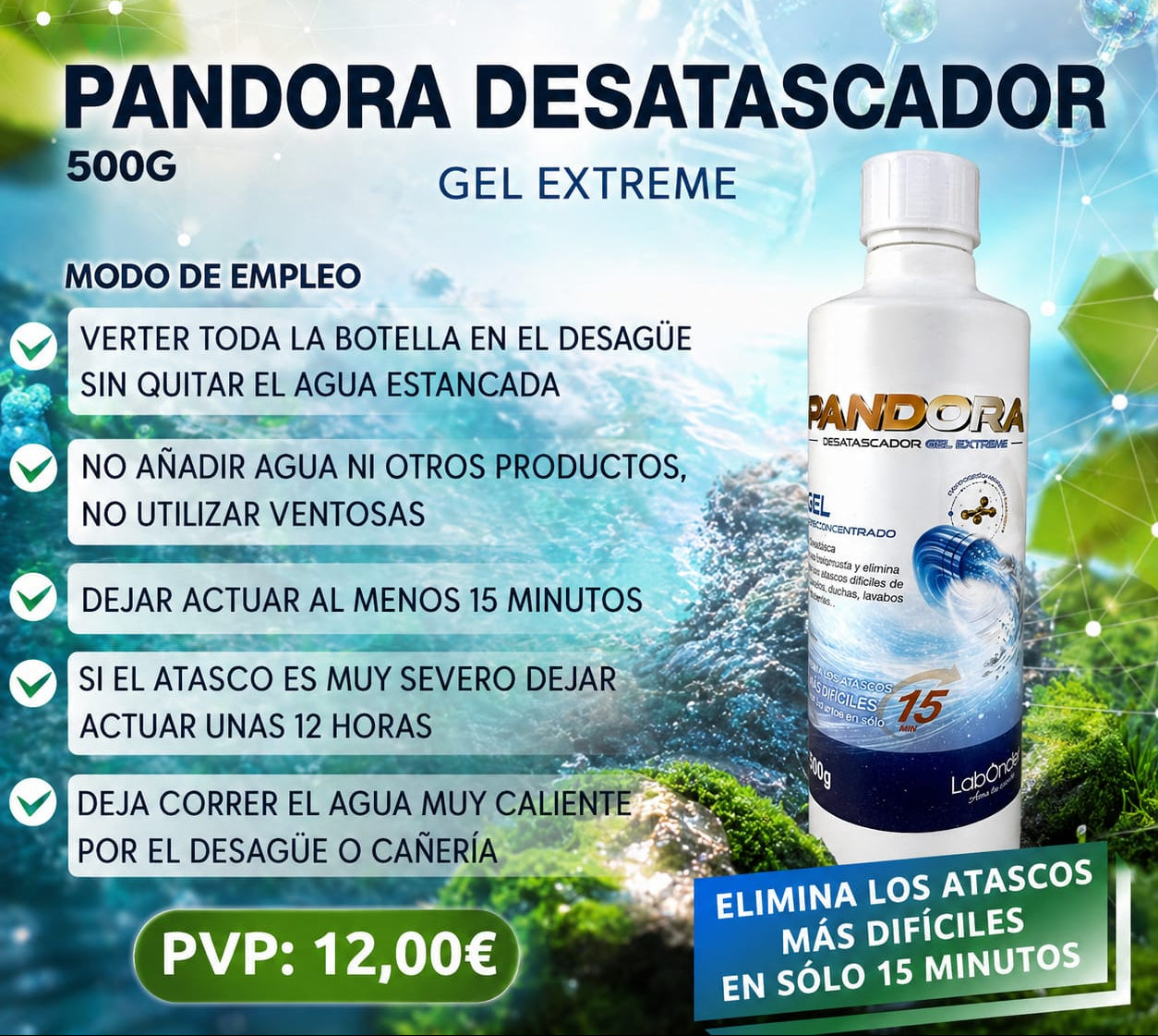 PANDORA DESATASCADOR GEL EXTREME