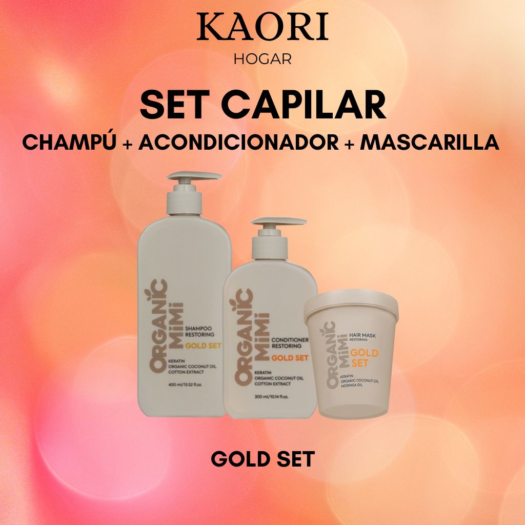 SET CAPILAR GOLD SET - FÓRMULAS NATURALES PARA TODO TIPO DE CABELLO