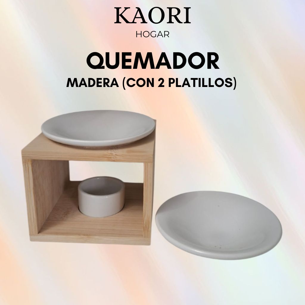 QUEMADOR PARA WAX MELTS - MADERA