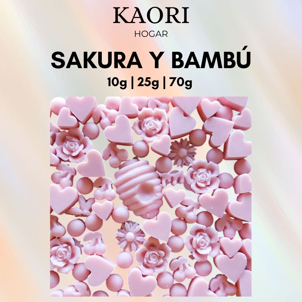 SAKURA Y BAMBÚ - WAX MELTS DE SOJA 100% NATURAL CON ESENCIA PREMIUM