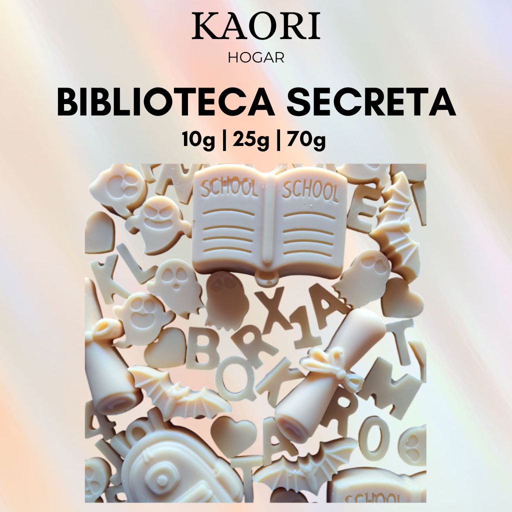BIBLIOTECA SECRETA - WAX MELTS DE SOJA 100% NATURAL CON ESENCIA PREMIUM