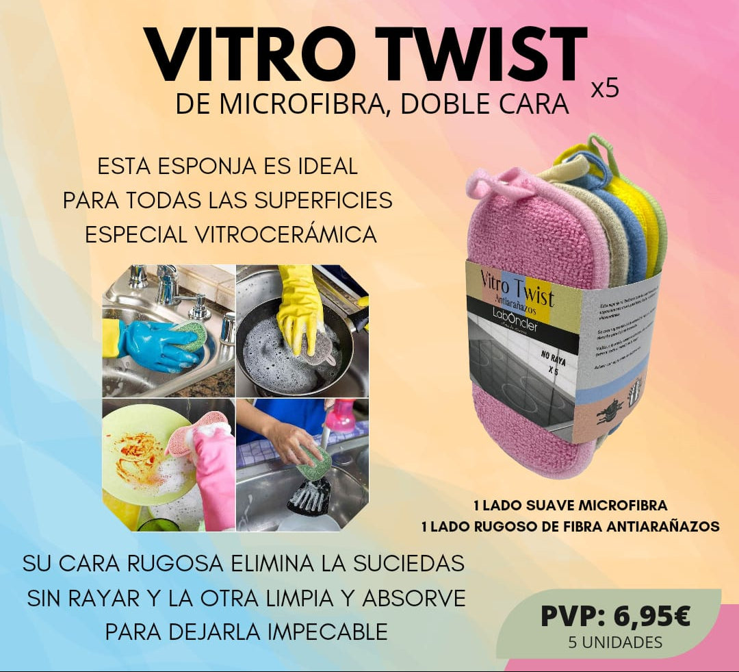 VITRO TWIST - PACK DE 5 ESPONJAS