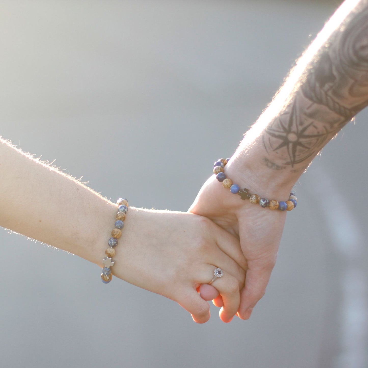 2 PULSERAS DE LA AMISTAD CON PIEDRAS PRECIOSAS - ETERNIDAD