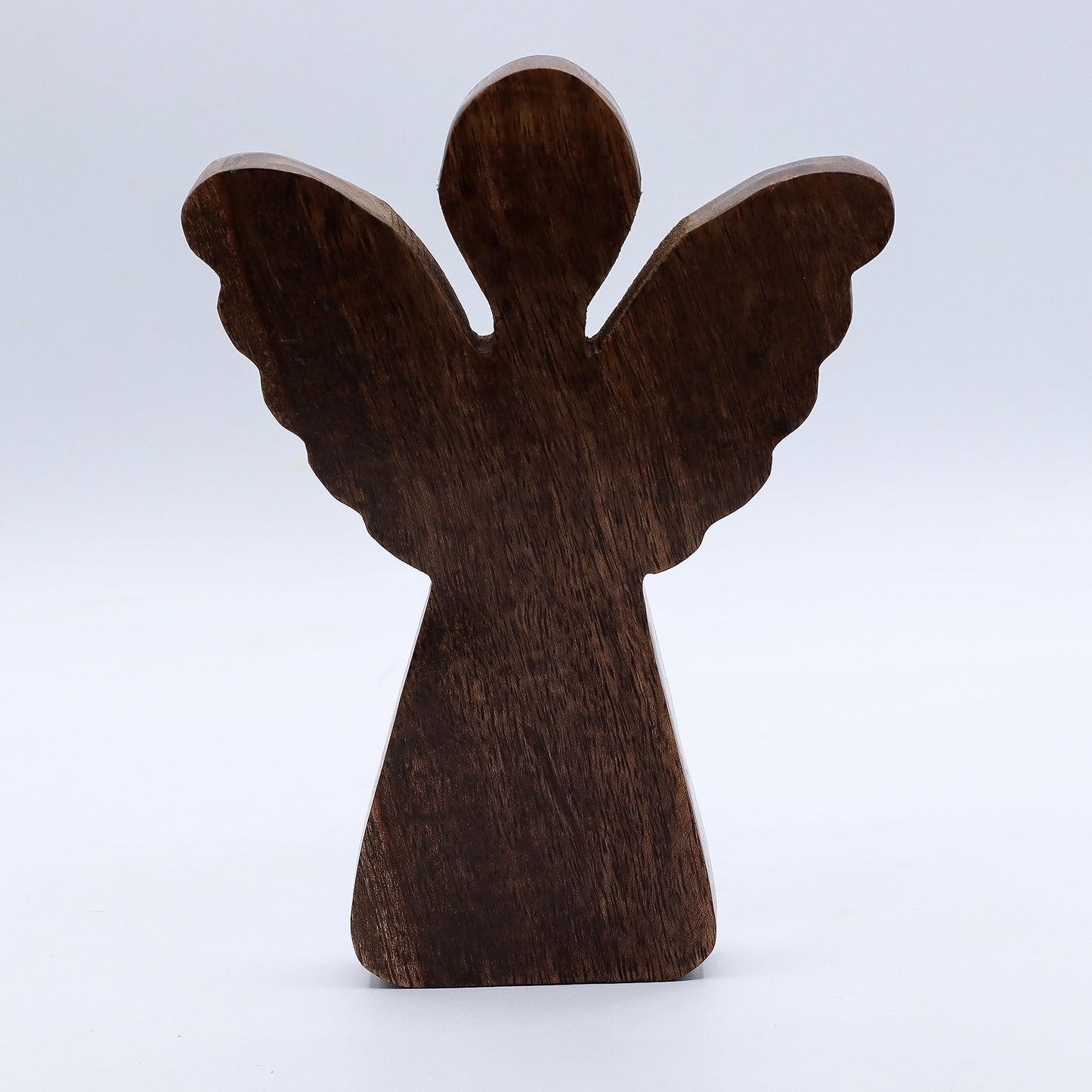 ÁNGEL DE MADERA - ALAS DORADAS 19CM