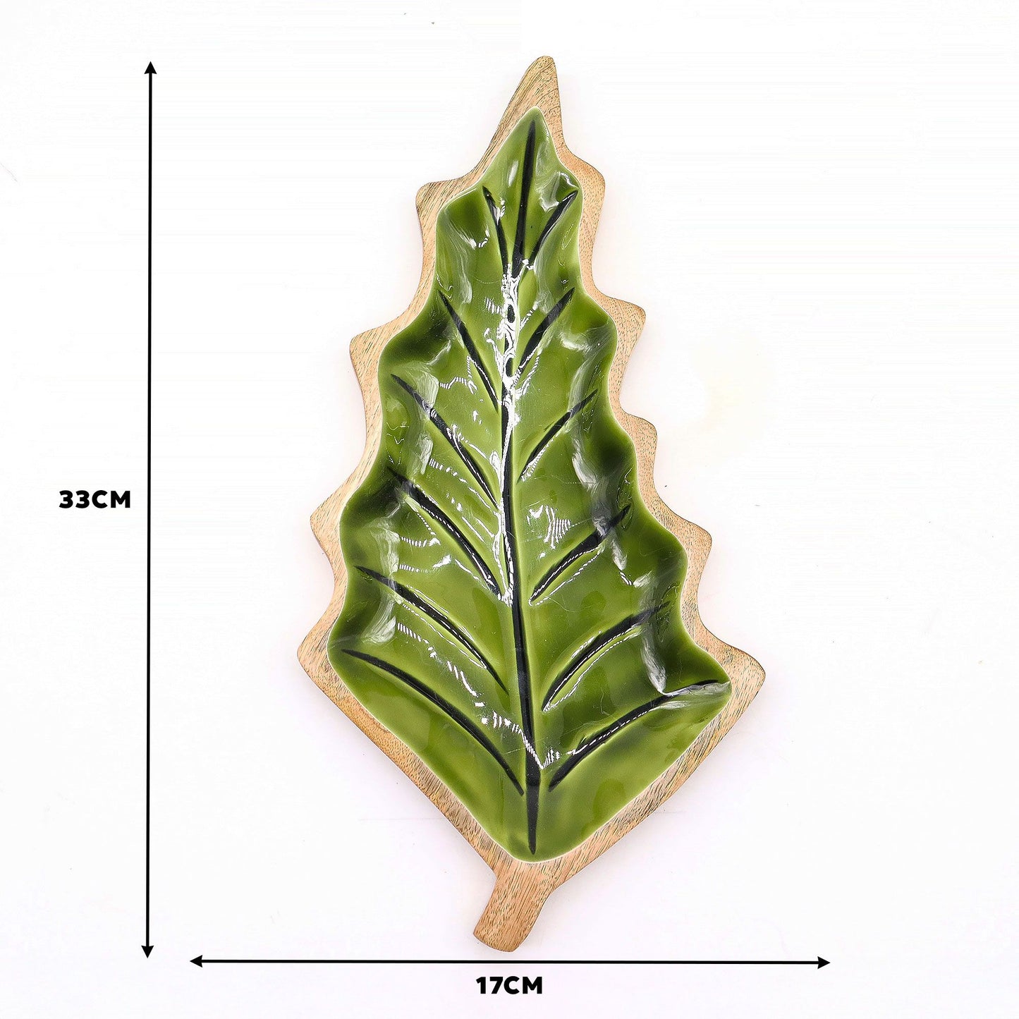 DECORACIÓN DE BOSQUE - CUENCO DE MADERA ESMALTADO