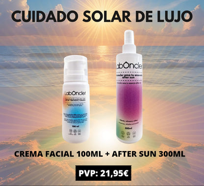 PACK CUIDADO SOLAR LUJO: CREMA FACIAL SOLAR SPF50+ + AFTER SUN