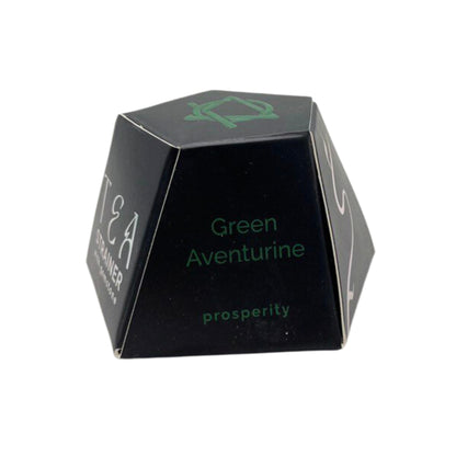 COLADOR DE TÉ CON PIEDRA PRECIOSA - AVENTURINA VERDE
