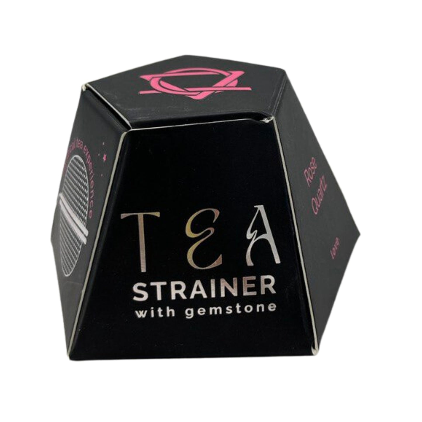 COLADOR DE TÉ DE PIEDRA PRECIOSA - CUARZO ROSA