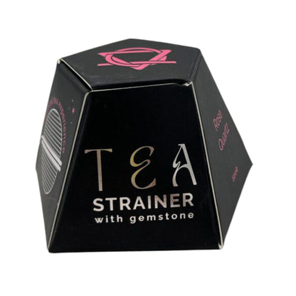 COLADOR DE TÉ DE PIEDRA PRECIOSA - CUARZO ROSA