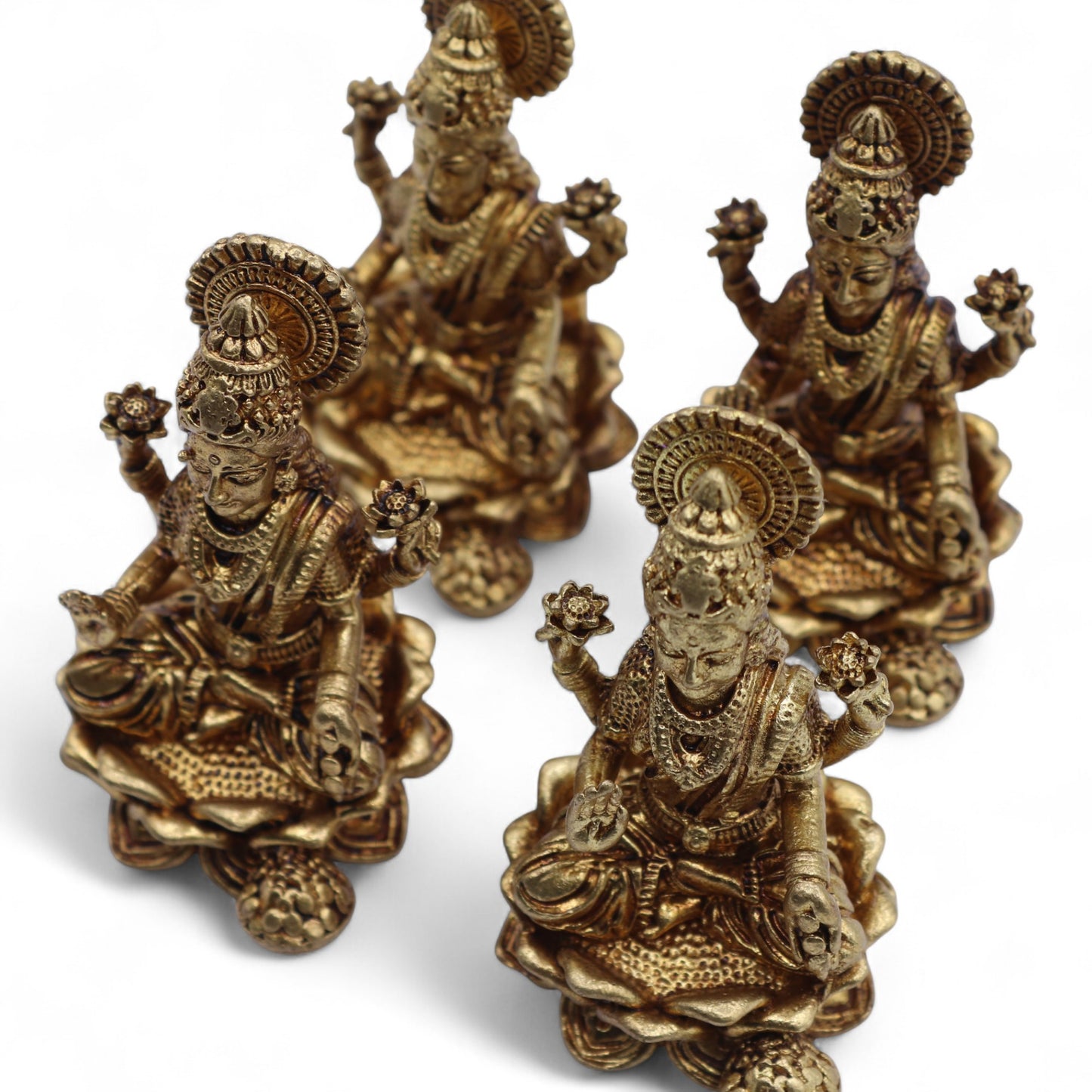 DIOSES EN MINIATURA DE LATÓN - LAXMI - 49MM