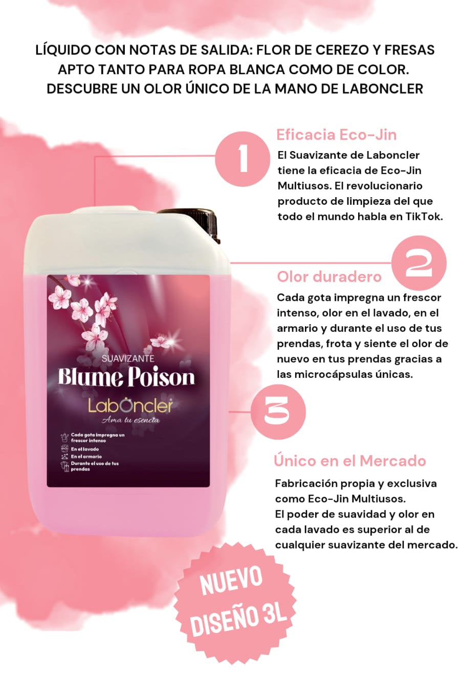 DETERGENTE GEL ACTIVO O SUAVIZANTE BLUME POISON