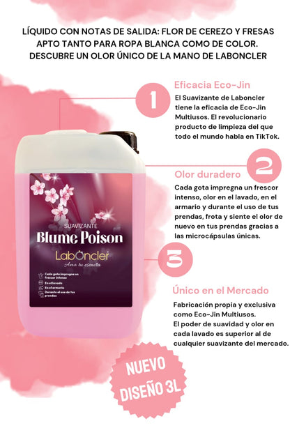 DETERGENTE GEL ACTIVO O SUAVIZANTE BLUME POISON