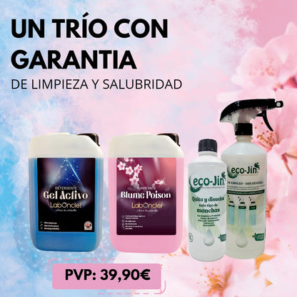 ECO-PACK: DETERGENTE + SUAVIZANTE + ECO-JIN 1L (a elegir) + DIFUSOR