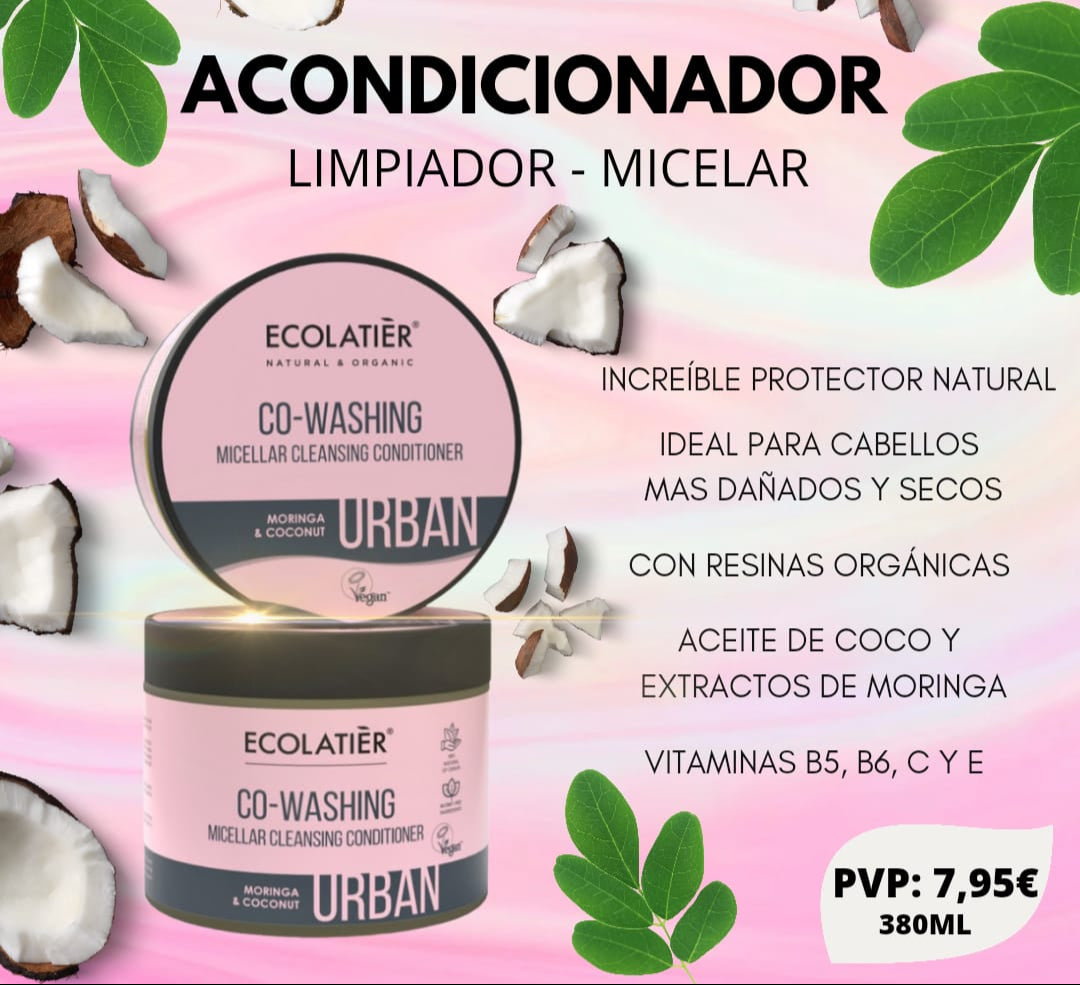 ACONDICIONADOR LIMPIADOR MICELAR MORINGA Y COCO