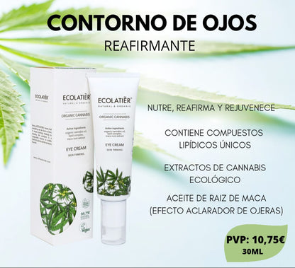 CREMA CONTORNO DE OJOS REAFIRMANTE CANNABIS ECOLÓGICO