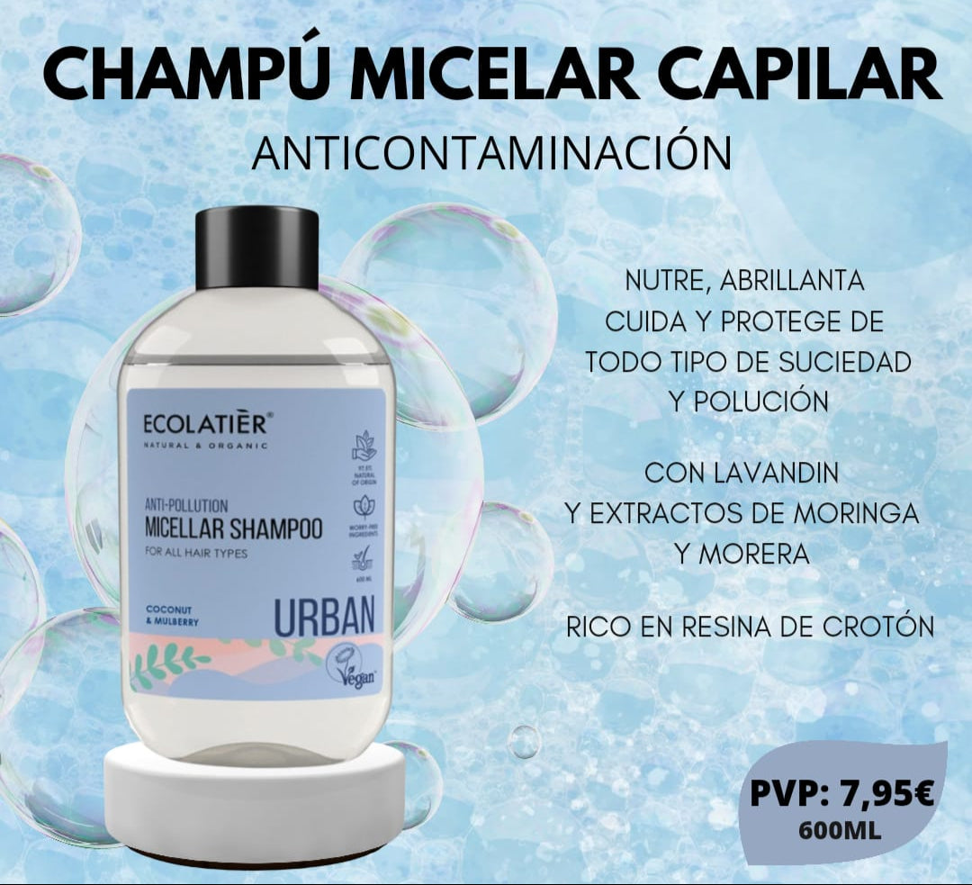 CHAMPÚ MICELAR ANTIPOLUCIÓN PARA TODO TIPO DE CABELLO