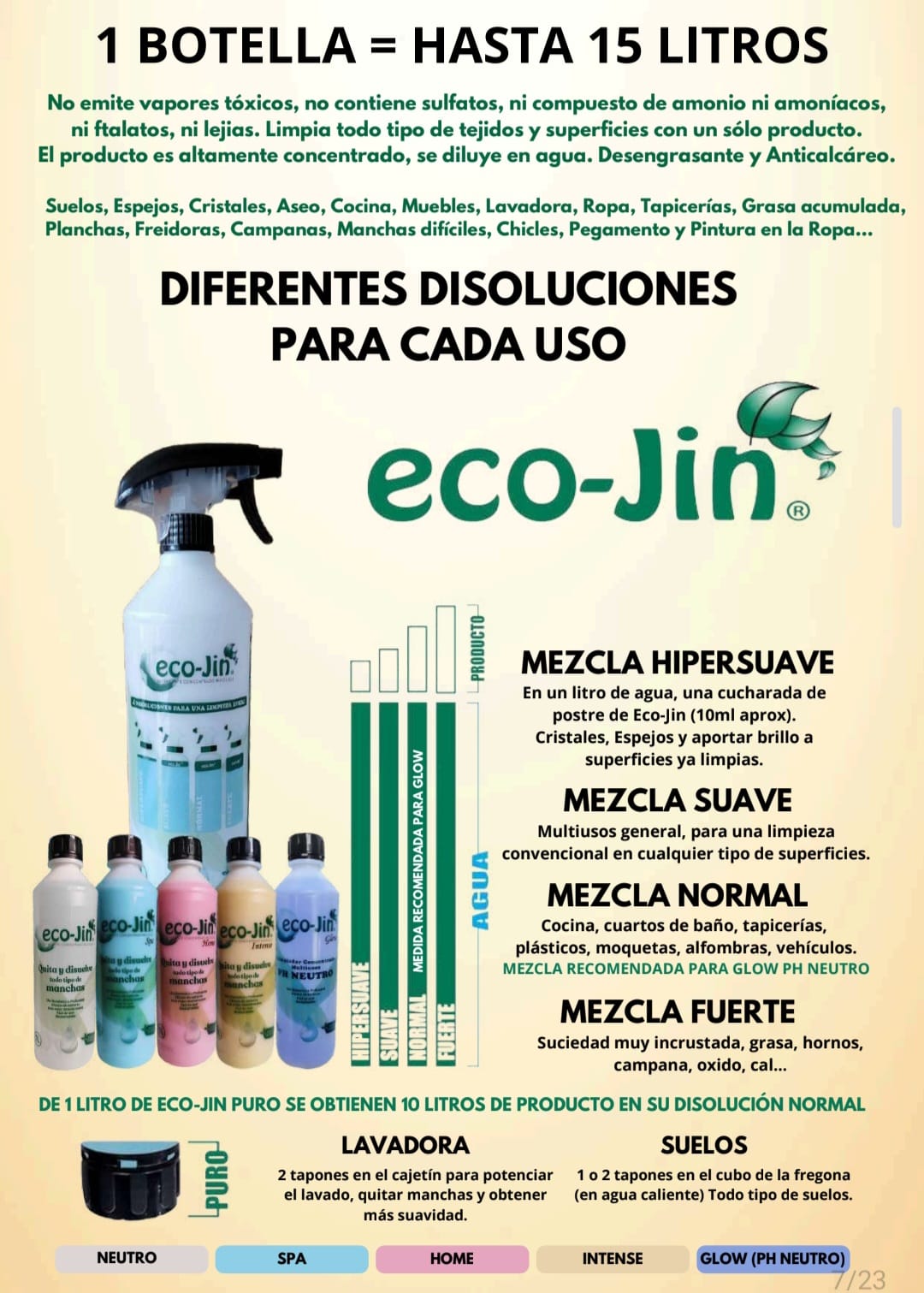 ECO-JIN 1 LITRO (a elegir)