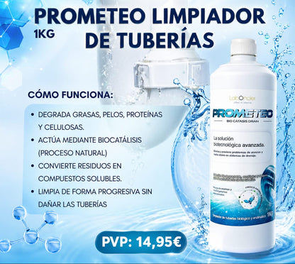 PROMETEO BIO CÁTASIS DRAIN - LIMPIADOR BIOLÓGICO Y ENZIMÁTICO DE TUBERÍAS