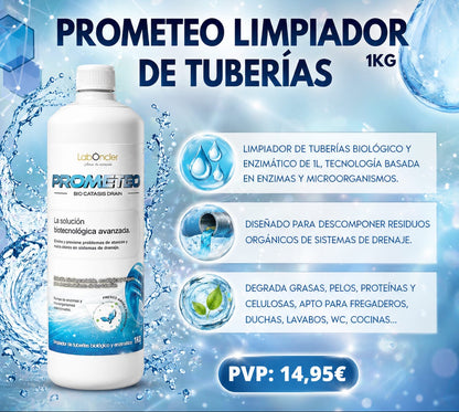 PROMETEO BIO CÁTASIS DRAIN - LIMPIADOR BIOLÓGICO Y ENZIMÁTICO DE TUBERÍAS
