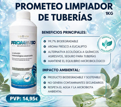 PROMETEO BIO CÁTASIS DRAIN - LIMPIADOR BIOLÓGICO Y ENZIMÁTICO DE TUBERÍAS