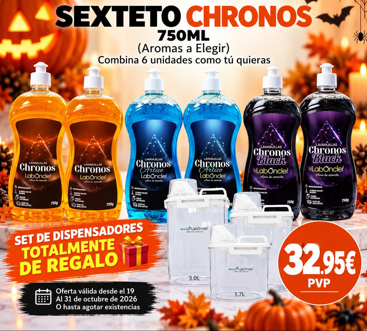 SEXTETO DE CHRONOS + SET DISPENSADORES DE REGALO