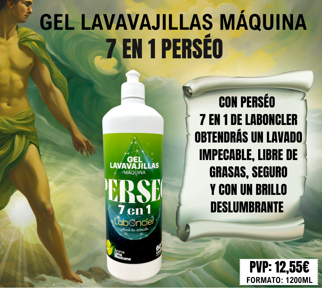 PERSEO LAVAVAJILLAS MÁQUINA EN GEL - 7 EN 1 - 1,2Kg