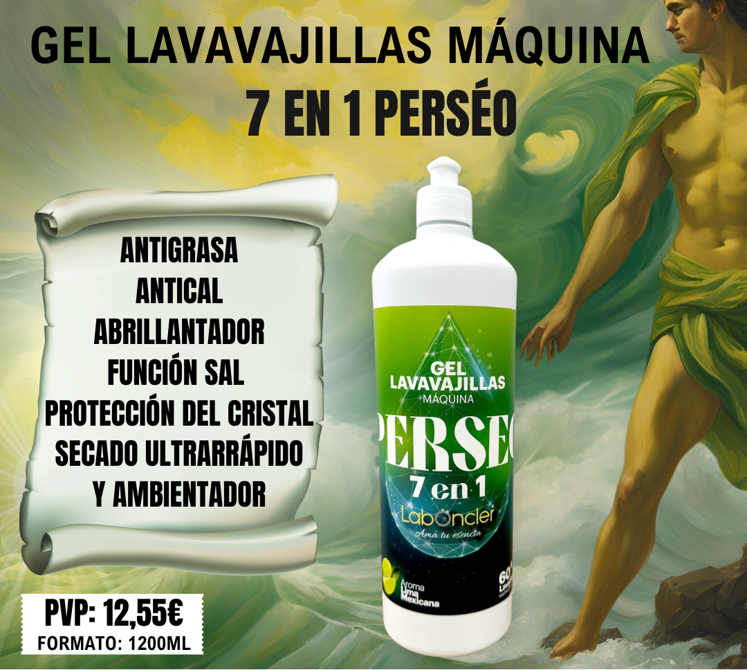 PERSEO LAVAVAJILLAS MÁQUINA EN GEL - 7 EN 1 - 1,2Kg