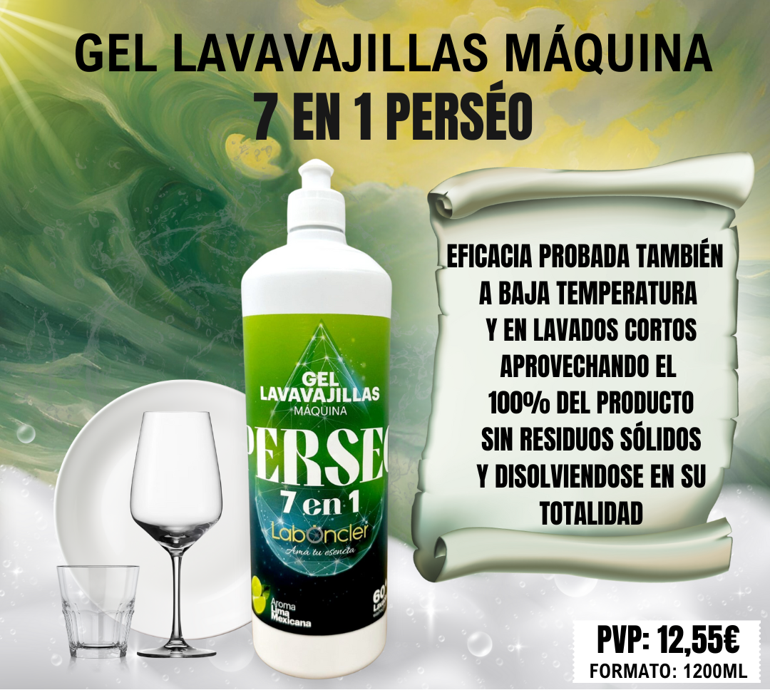 PERSEO LAVAVAJILLAS MÁQUINA EN GEL - 7 EN 1 - 1,2Kg