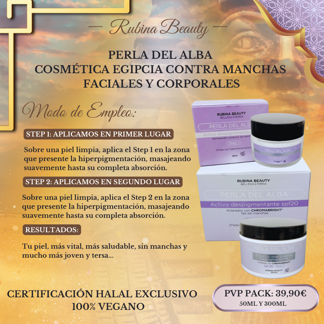 PACK DESPIGMENTANTE PERLA DEL ALBA STEP 1 + STEP 2 RUBINA BEAUTY