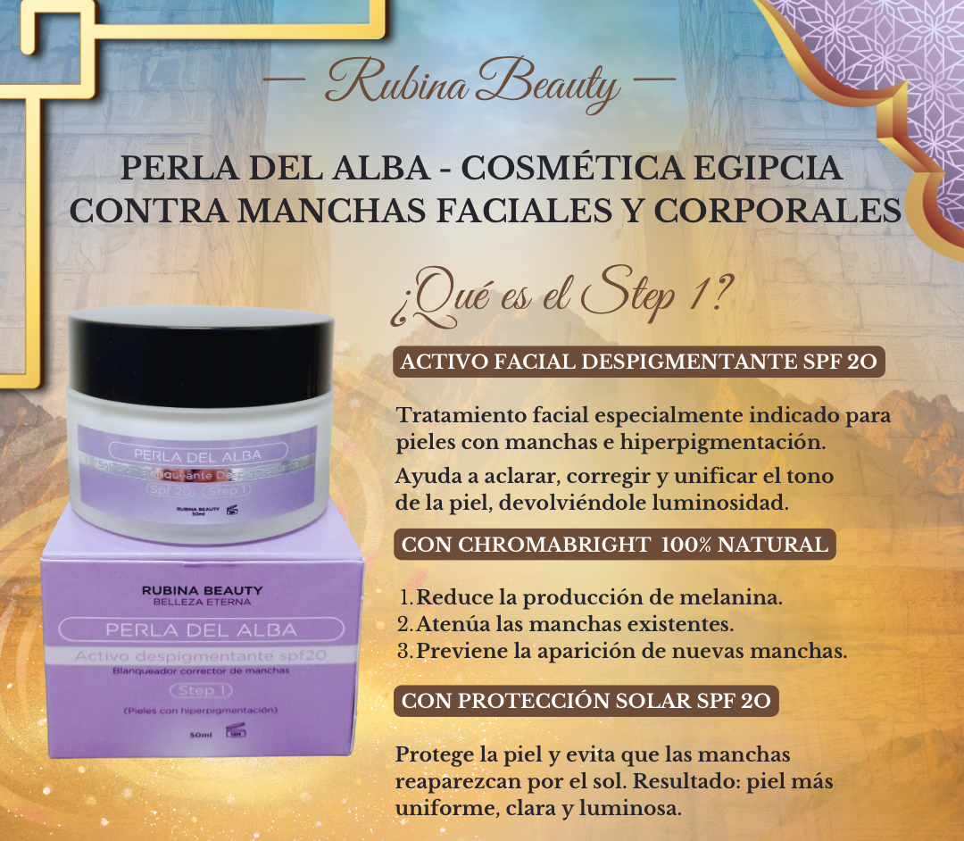 PACK DESPIGMENTANTE PERLA DEL ALBA STEP 1 + STEP 2 RUBINA BEAUTY
