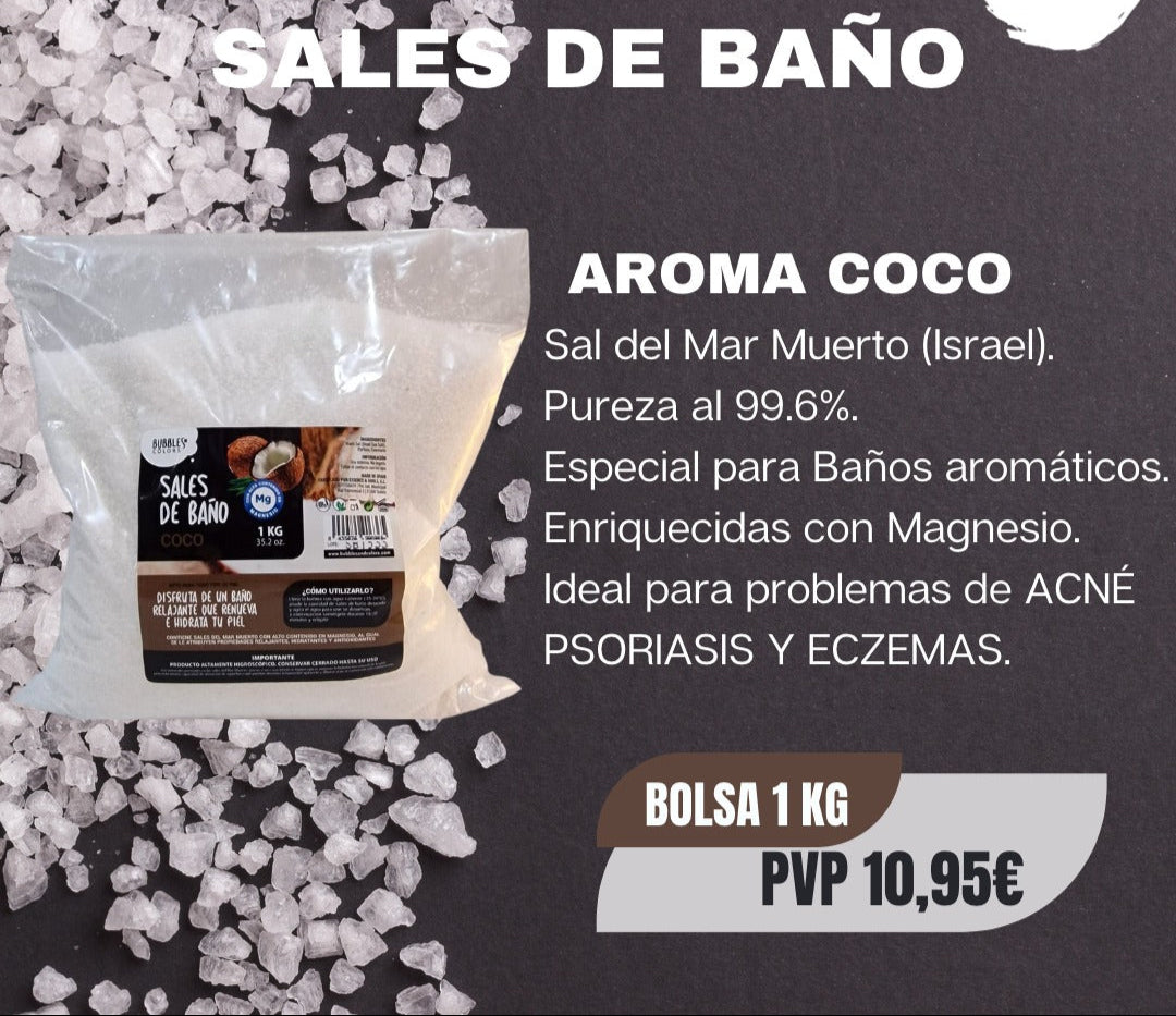 SALES DE BAÑO RICAS EN MAGNESIO - AROMA COCO