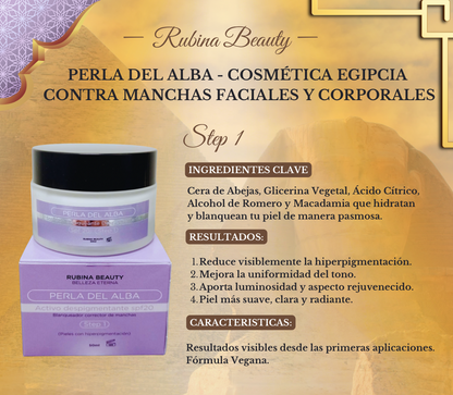 PACK DESPIGMENTANTE PERLA DEL ALBA STEP 1 + STEP 2 RUBINA BEAUTY