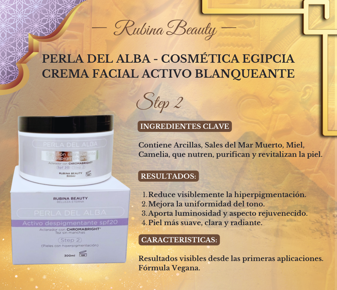 PACK DESPIGMENTANTE PERLA DEL ALBA STEP 1 + STEP 2 RUBINA BEAUTY