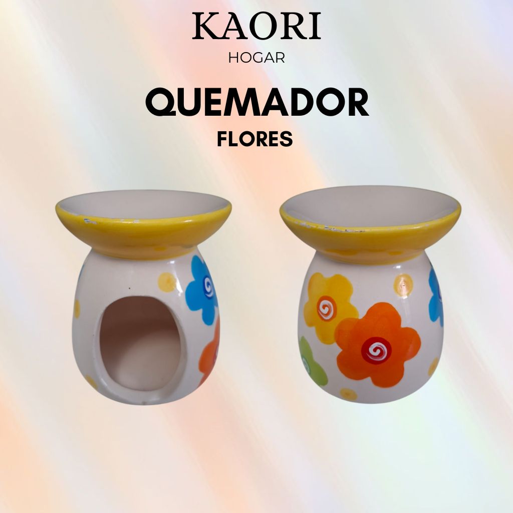 QUEMADOR PARA WAX MELTS - FLORES (producto con tara)