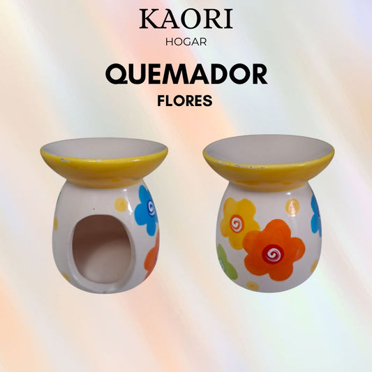 QUEMADOR PARA WAX MELTS - FLORES (producto con tara)