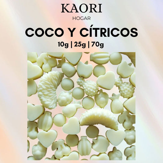 COCO Y CÍTRICOS - WAX MELTS DE SOJA 100% NATURAL CON ESENCIA PREMIUM