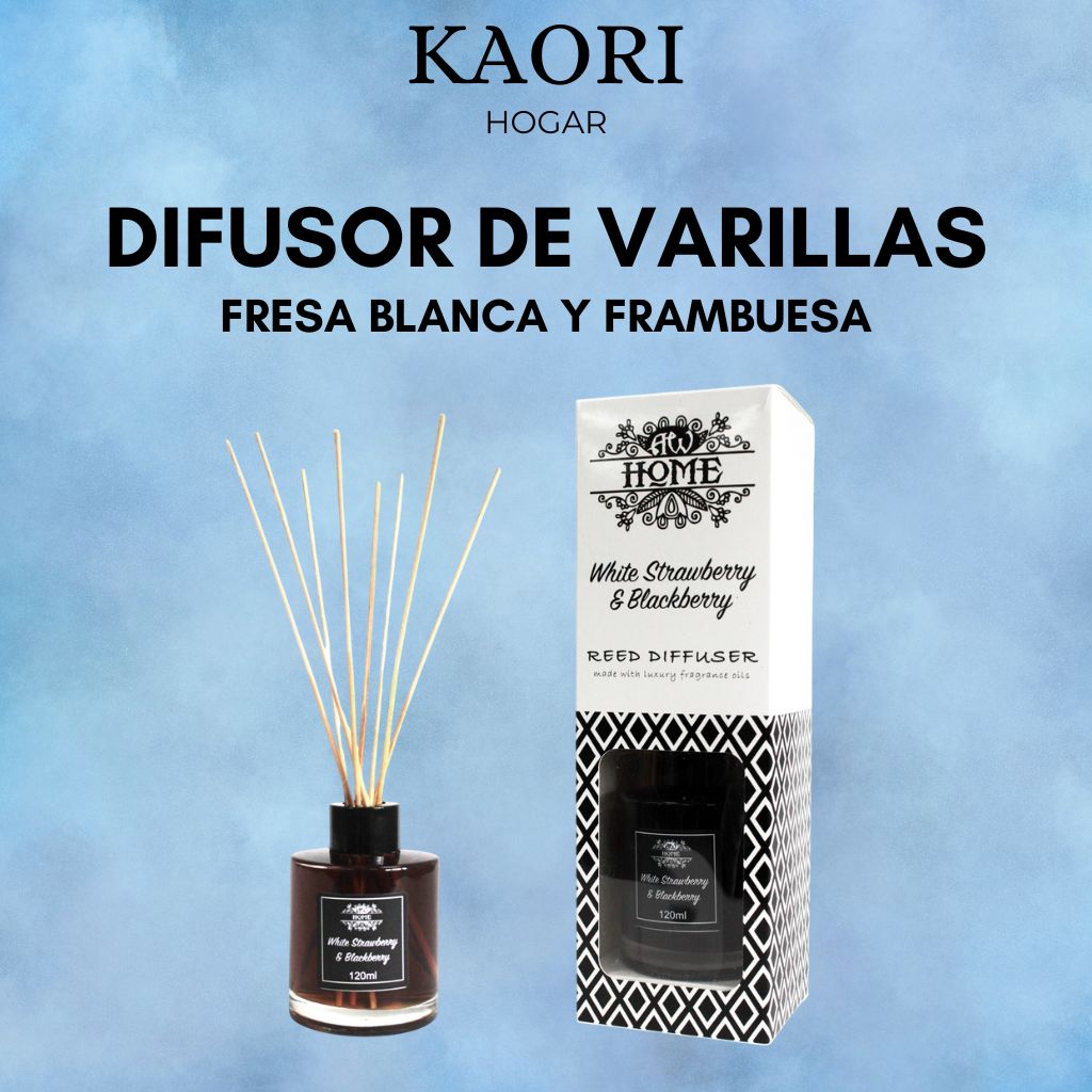 DIFUSOR DE VARILLAS - 120ML FRESA BLANCA Y FRAMBUESA