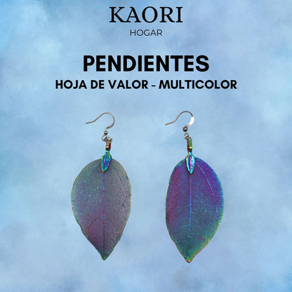PENDIENTES HOJA DE VALOR - MULTICOLOR