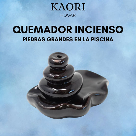 QUEMADOR DE INCIENSO DE FLUJO INVERSO - PIEDRAS GRANDES EN LA PISCINA