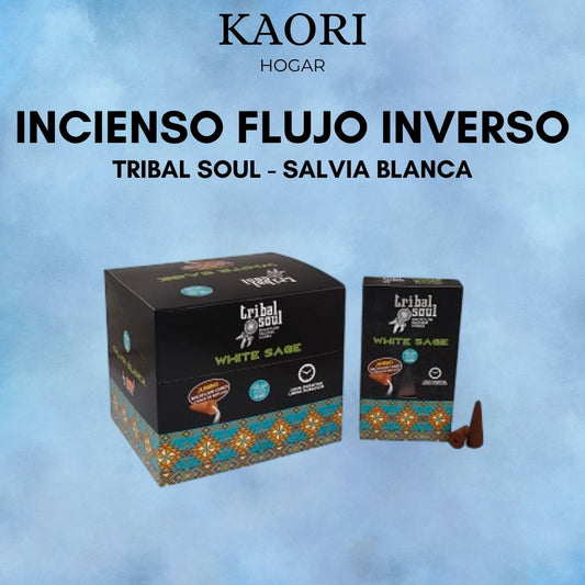 INCIENSO DE FLUJO INVERSO - TRIBAL SOUL - SALVIA BLANCA