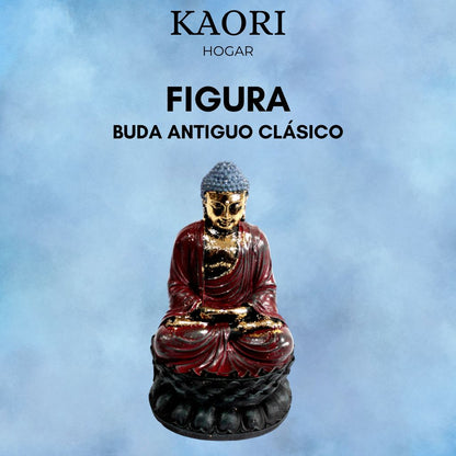 FIGURA BUDA ANTIGUO - ESTATUA CLÁSICA DE SERENIDAD Y SABIDURÍA