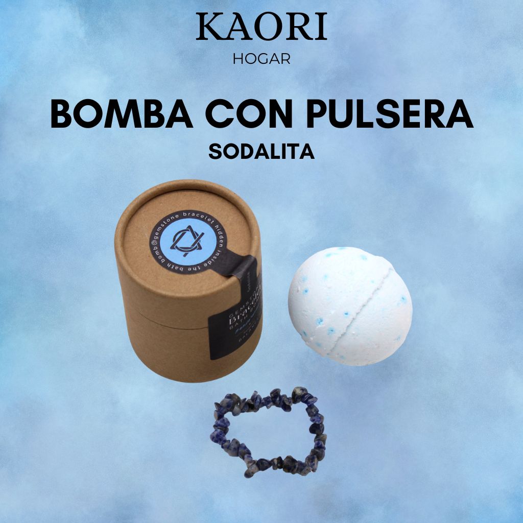 BOMBA DE BAÑO CON PULSERA DE SODALITA