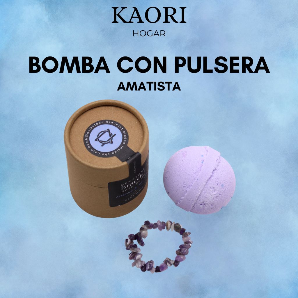 BOMBA DE BAÑO CON PULSERA DE AMATISTA