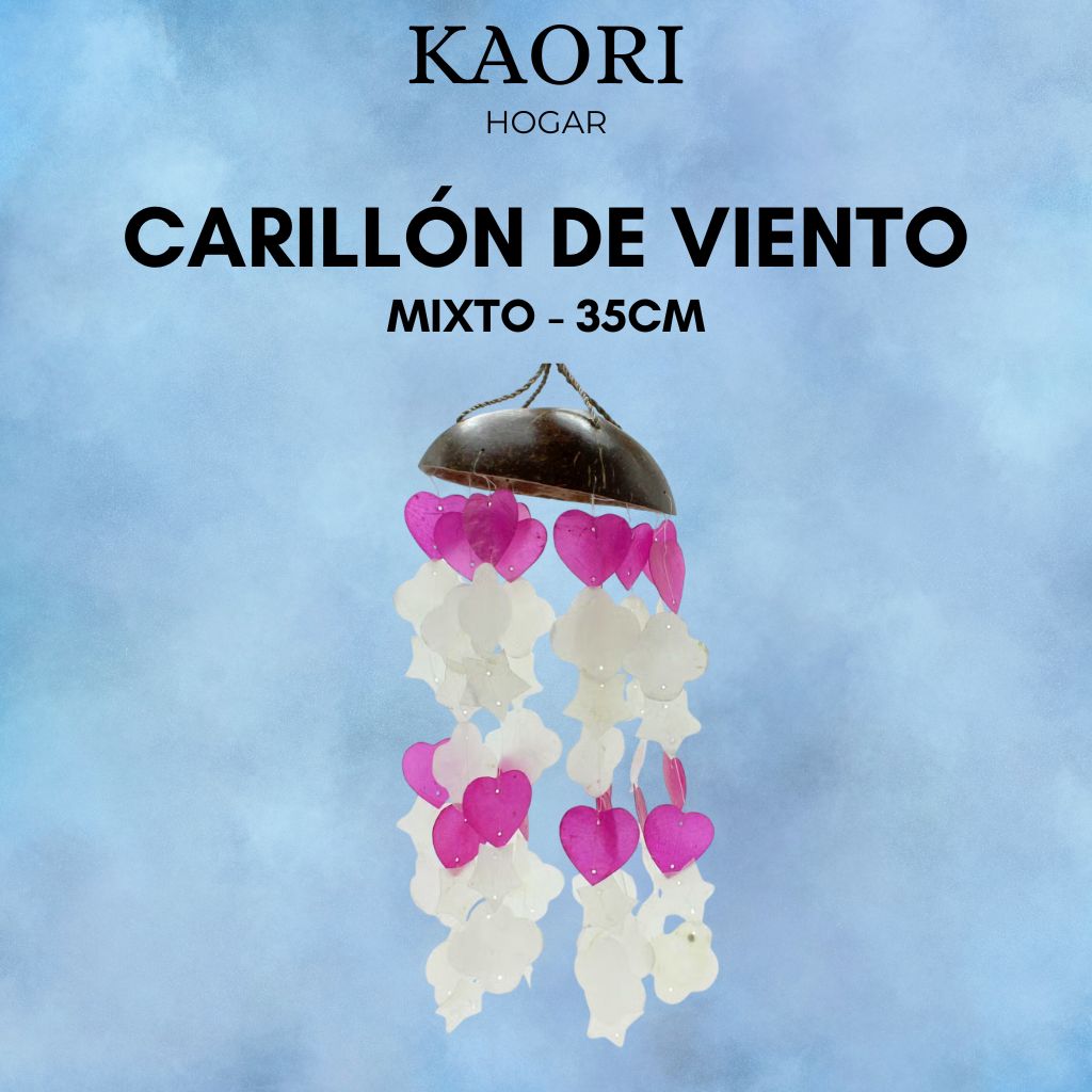 CARILLÓN DE VIENTO DE COCO Y CAPIZ - MIXTO - 35CM