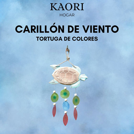 CARILLÓN DE VIENTO - TORTUGA DE COLORES