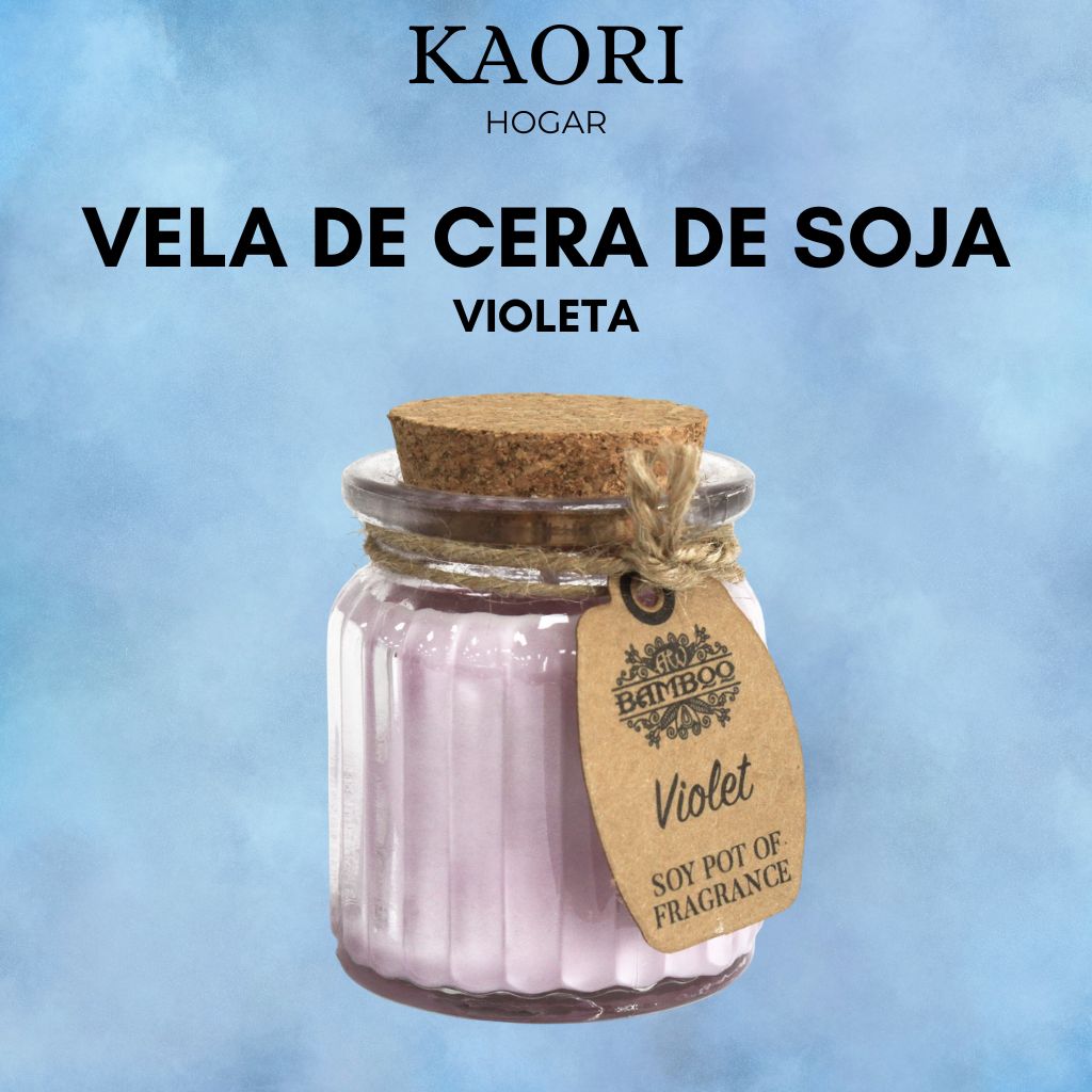 VELA DE CERA DE SOJA EN TARRO - VIOLETA