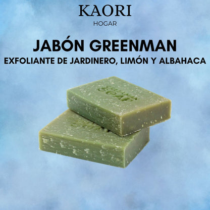 JABÓN GREENMAN 100G - EXFOLIANTE DE JARDINERO, LIMÓN Y ALBAHACA