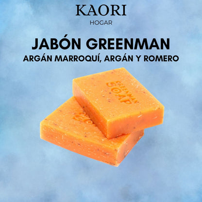 JABÓN GREENMAN 100G - ARGÁN MARROQUÍ, ARGÁN Y ROMERO